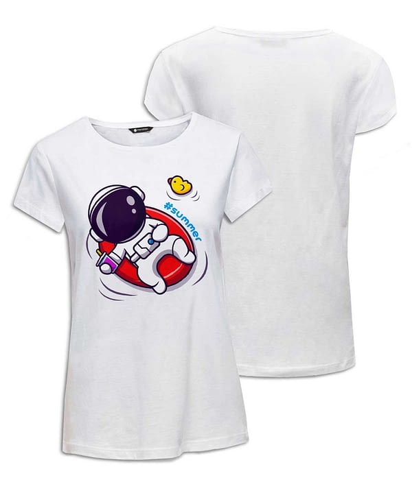 Camiseta Mujer 'Apolo #Summer'. Frontal y Reverso. ChapartsDesigns