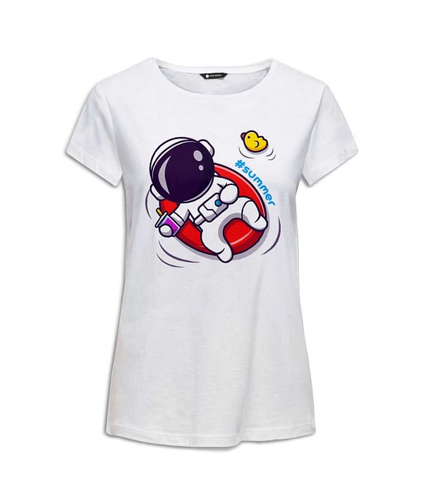 Camiseta Mujer 'Apolo #Summer'. Frontal. ChapartsDesigns