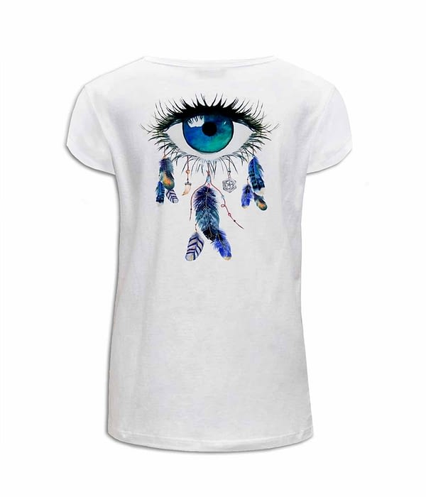 Camiseta Mujer 'Dreams Come True'. Reverso. ChapartsDesigns