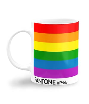 Taza Blanca 'Pantone #Pride'. Izquierda. Diestro. ChapartsDesigns