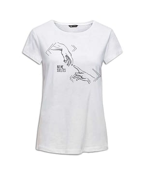 Camiseta Mujer 'No Me Sueltes'. Frontal. ChapartsDesigns