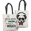 Bolsa de Tela 'A palabras necias buena música'. 2 Caras. ChapartsDesigns