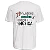 Camiseta Hombre 'A palabras necias buena música'. Reverso. ChapartsDesigns