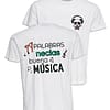 Camiseta infantil 'A palabras necias buena música'. Reverso. Frontal. ChapartsDesigns