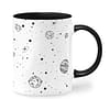 Taza color 'Paseo por las estrellas'. Diestro. Derecha. Chapartsdesigns