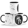 Taza color 'Paseo por las estrellas'. Zurdo. Chapartsdesigns