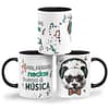 Taza Color 'A palabras necias buena música'. Diestro. ChapartsDesigns