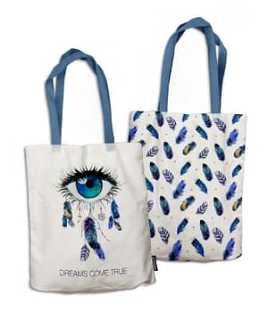 Bolsa de Tela 'Dreams Come True'. 2 Caras. ChapartsDesigns