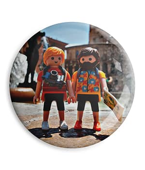 Chapa 'De turismo por Valencia' de Sergio Ninot. ChapartsDesigns