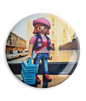 Chapa 'Viajando a Milán' de Sergio Ninot. ChapartsDesigns