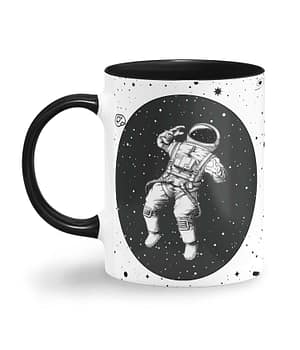 Taza color 'Paseo por las estrellas'. Diestro. Izquierda. Chapartsdesigns