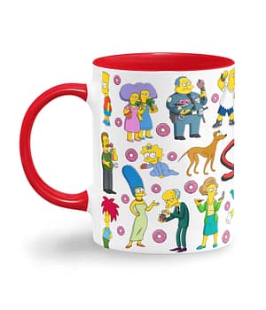 Taza Color 'Los habitantes más famosos de Springfield'. Izquierda. ChapartsDesigns
