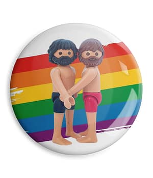 Chapa 'Amantes a voces' de Sergio Ninot. ChapartsDesigns