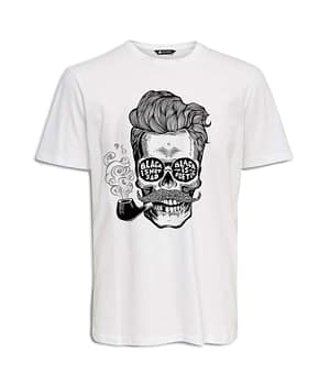 Camiseta Hombre 'Black is not Sad, Black is Poetic'. Frontal. ChapartsDesigns