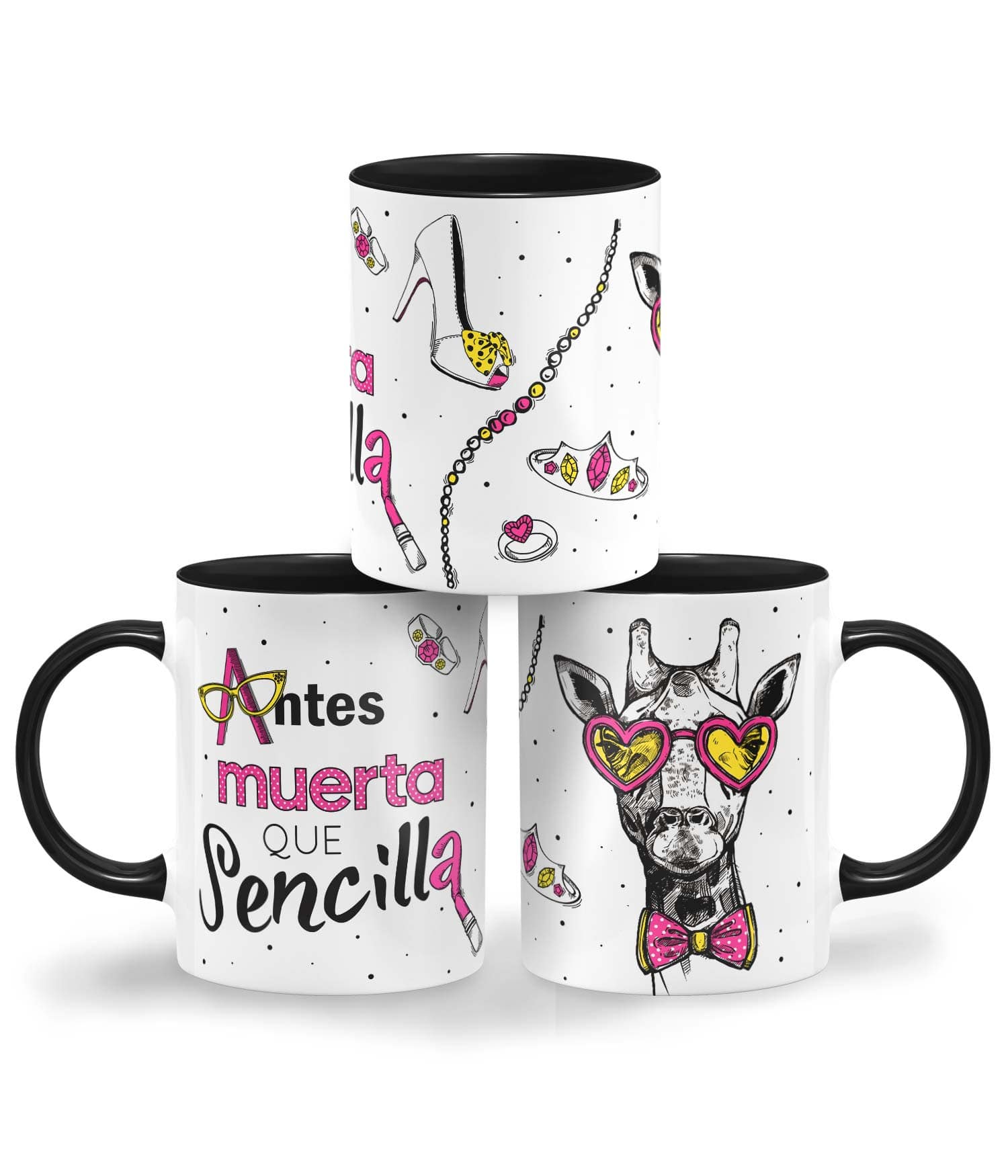 Taza Color 'Antes muerta que sencilla'. Diestro. ChapartsDesigns Taza Color 'Antes muerta que sencilla'. Diestro. ChapartsDesigns