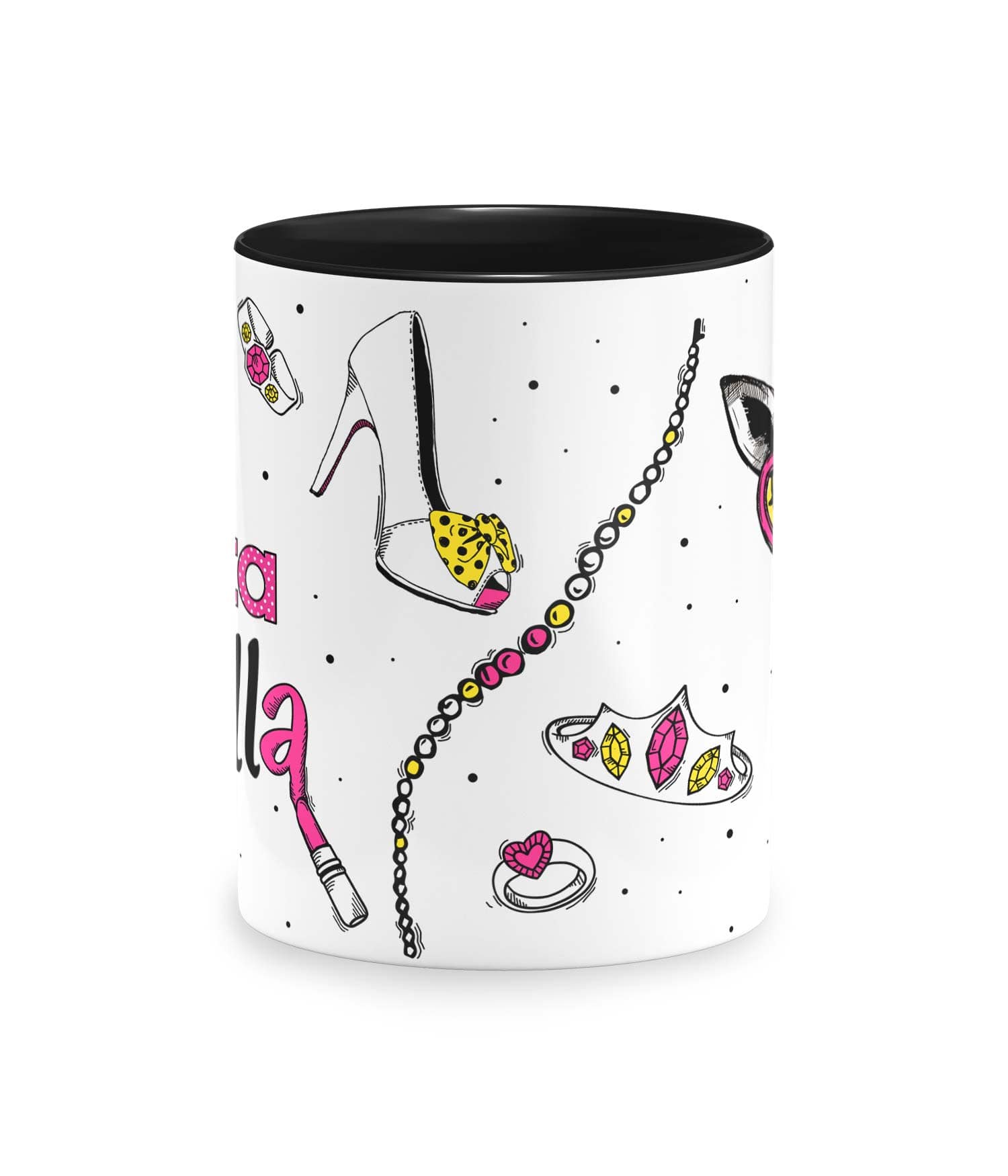 Taza Color 'Antes muerta que sencilla'. Diestro. Frontal. ChapartsDesigns Taza Color 'Antes muerta que sencilla'. Diestro. Frontal. ChapartsDesigns