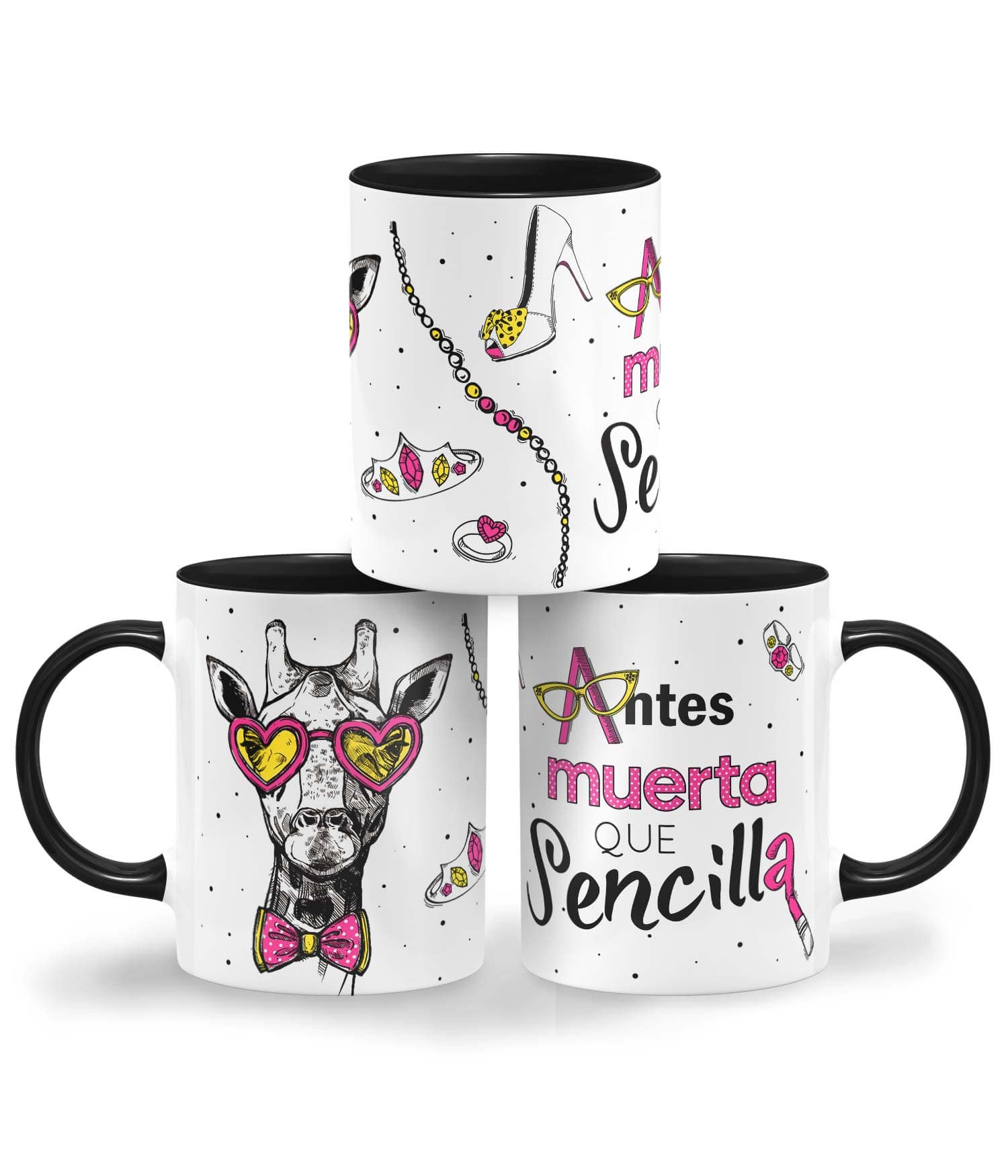Taza Color 'Antes muerta que sencilla'. Zurdo. ChapartsDesigns Taza Color 'Antes muerta que sencilla'. Zurdo. ChapartsDesigns