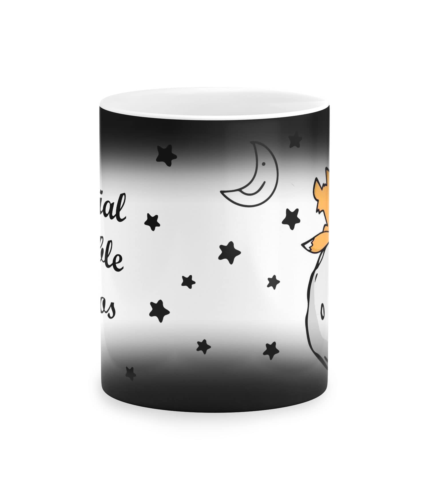 Taza Mágica 'Lo esencial es invisible a los ojos'. Diestro. Frontal. ChapartsDesigns