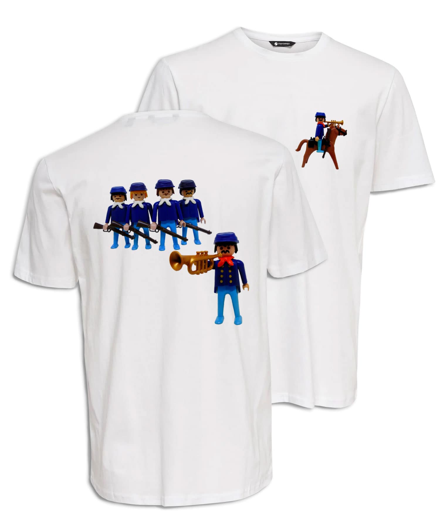 Camiseta Hombre "Los soldados del fuerte". Reverso. Frontal. SergioNinot. ChapartsDesigns Camiseta Hombre "Los soldados del fuerte". Reverso. Frontal. SergioNinot. ChapartsDesigns