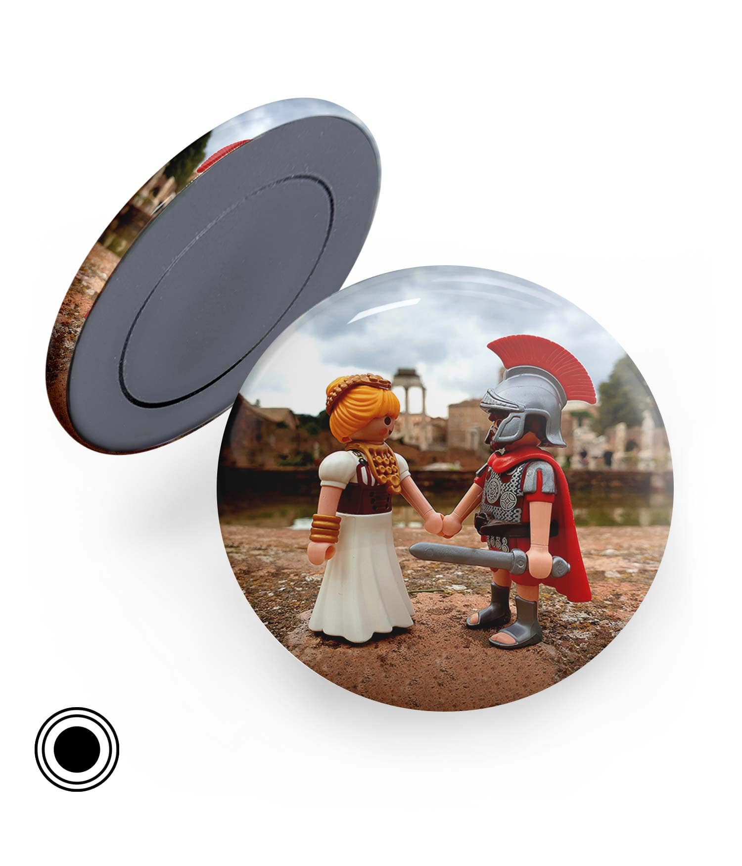 Chapa Imán 'Amor secreto en Roma' de Sergio Ninot. ChapartsDesigns