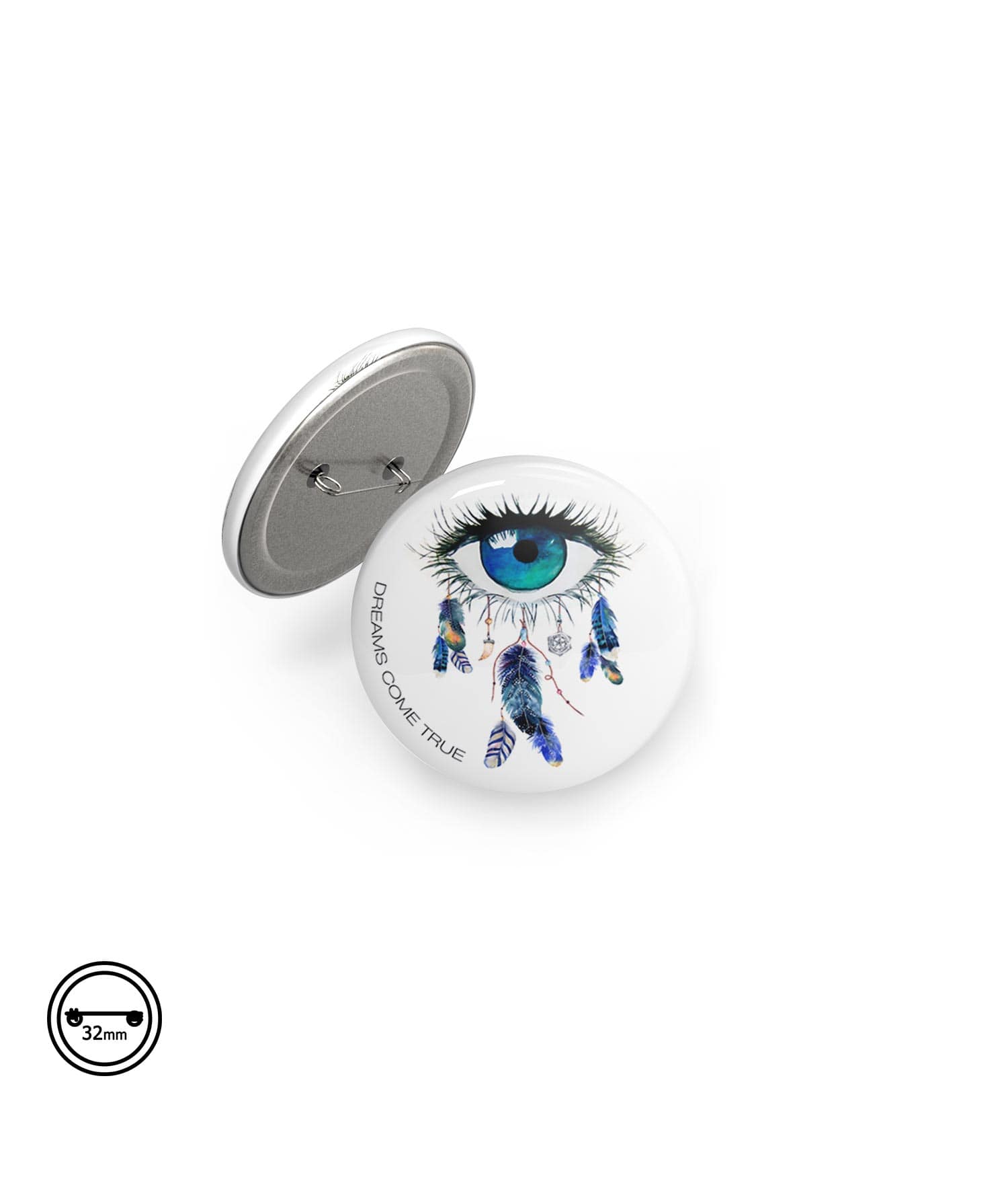 Chapa Imperdible 32mm 'Dreams come true'. ChapartsDesigns Chapa Imperdible 32mm 'Dreams come true'. ChapartsDesigns