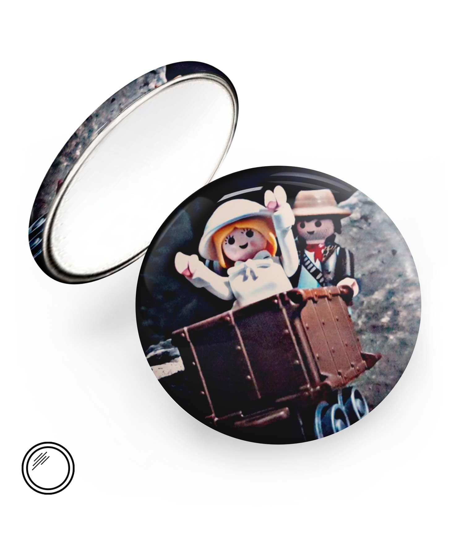 Chapa Espejo 'La aventura de la mina secreta' de Sergio Ninot. ChapartsDesigns