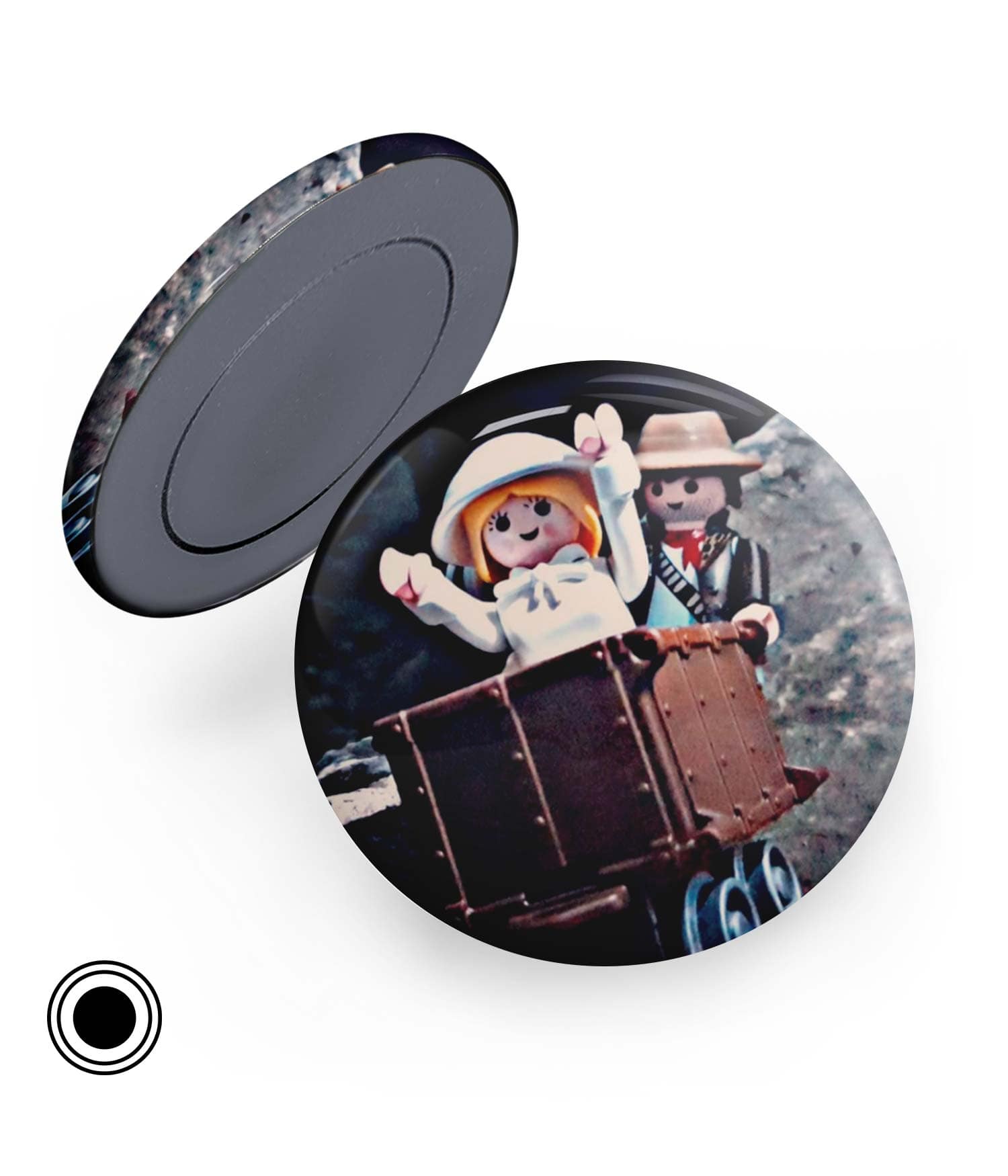 Chapa Imán 'La aventura de la mina secreta' de Sergio Ninot. ChapartsDesigns