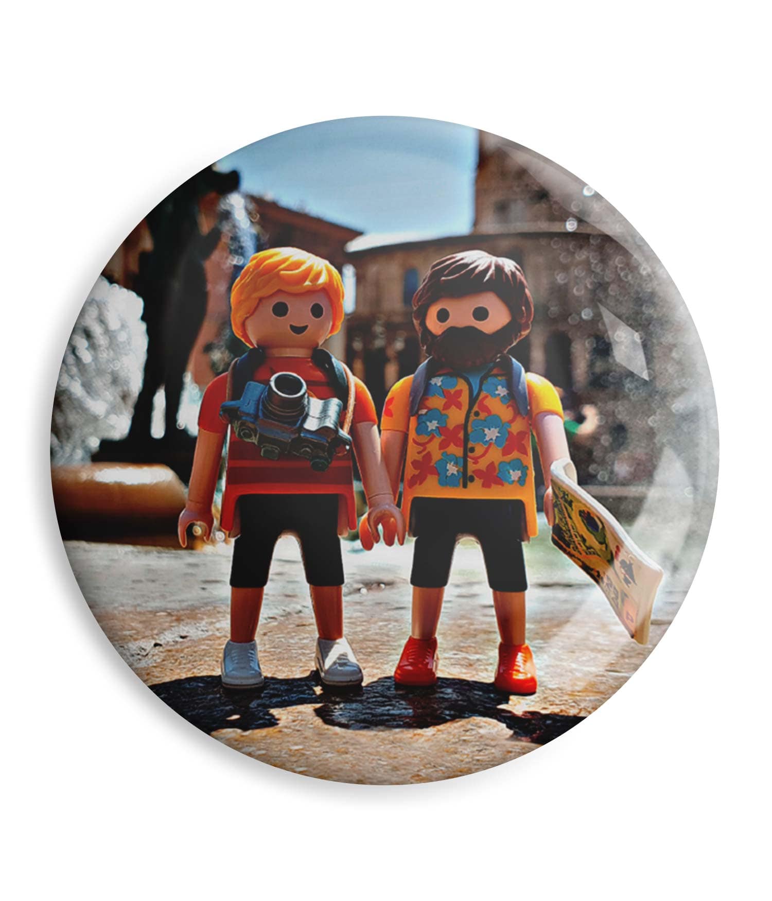 Chapa 'De turismo por Valencia' de Sergio Ninot. ChapartsDesigns