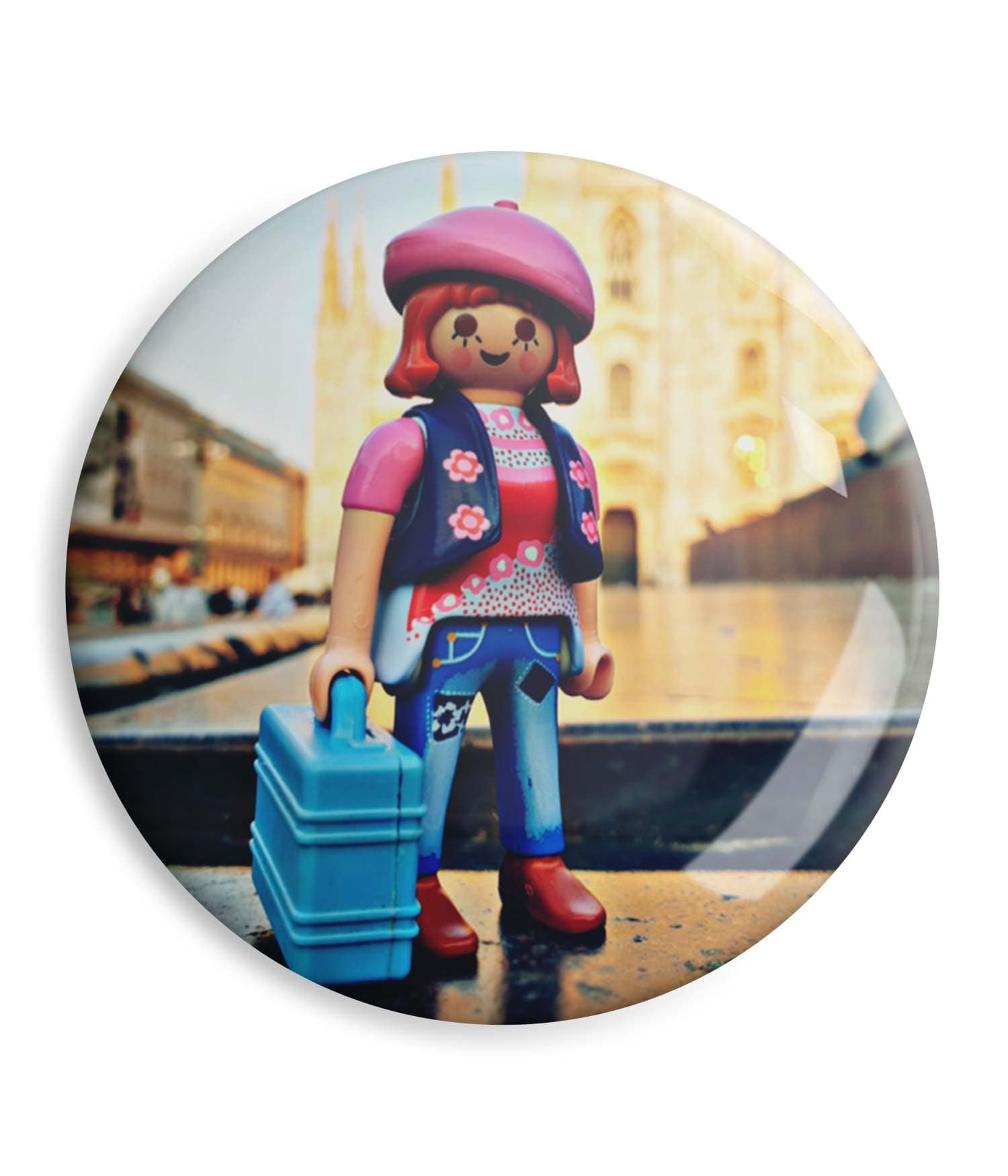 Chapa 'Viajando a Milán' de Sergio Ninot. ChapartsDesigns