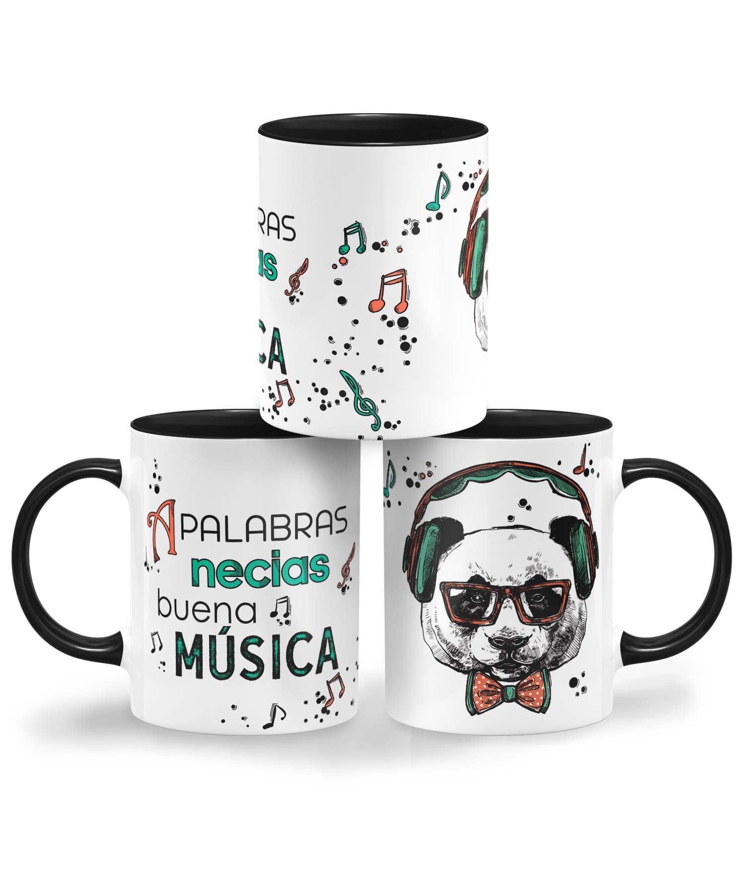 taza-palabras-necias-buena-musica-diestro-chapartsdesings Taza Color 'A palabras necias buena música'. Diestro. ChapartsDesigns