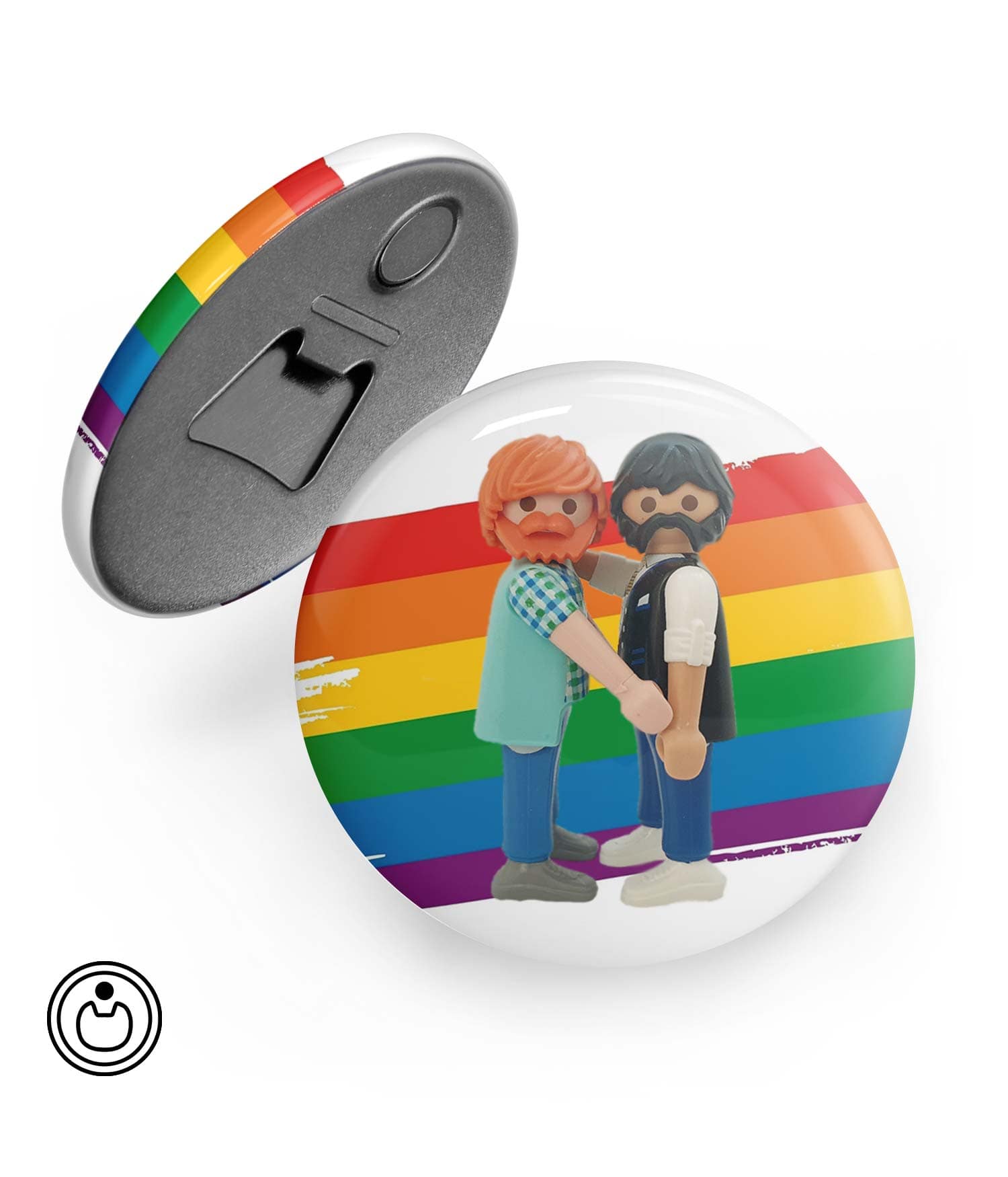 Chapa Abridor con Imán 'Tu y Yo' de Sergio Ninot. ChapartsDesigns