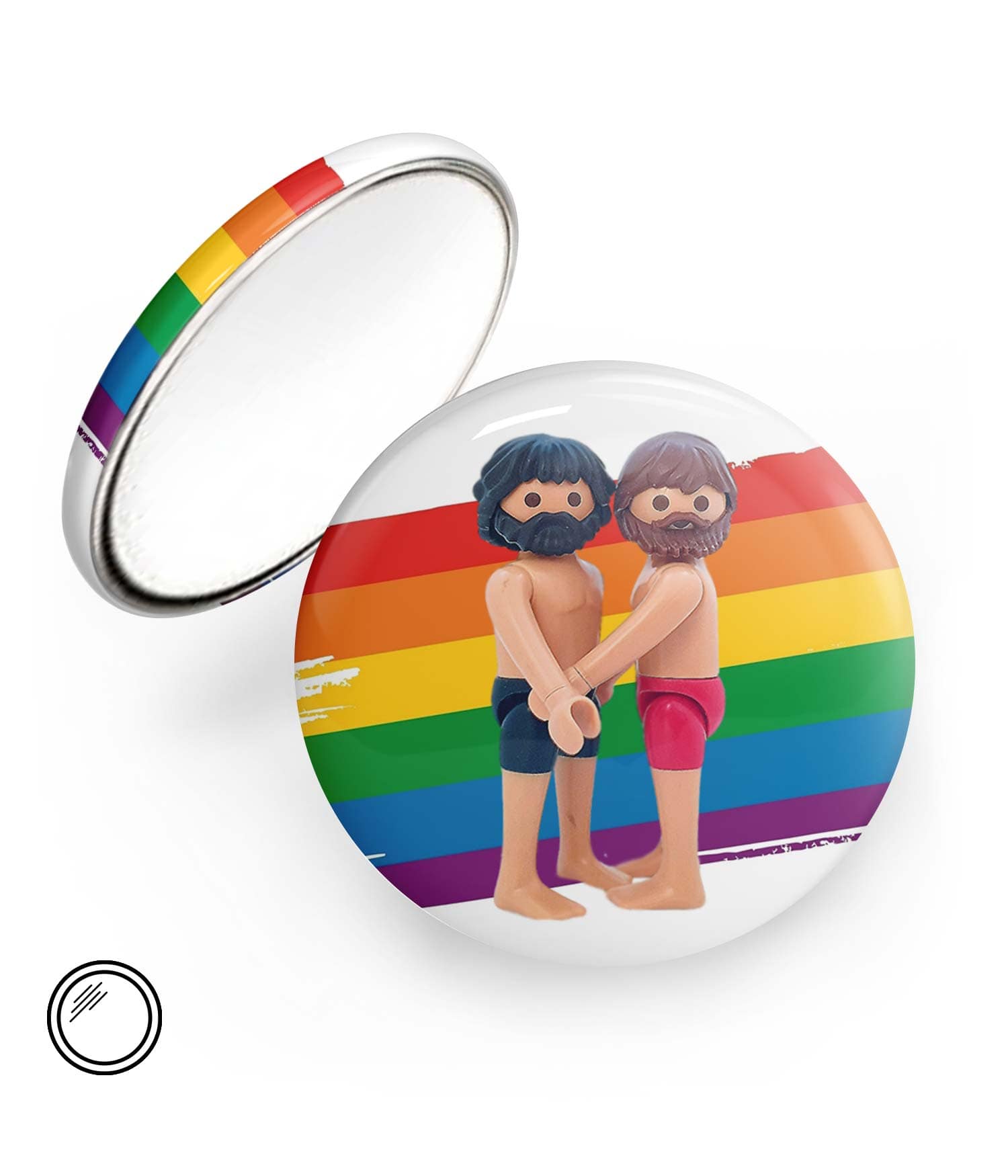 Chapa Espejo 'Amantes a voces' de Sergio Ninot. ChapartsDesigns