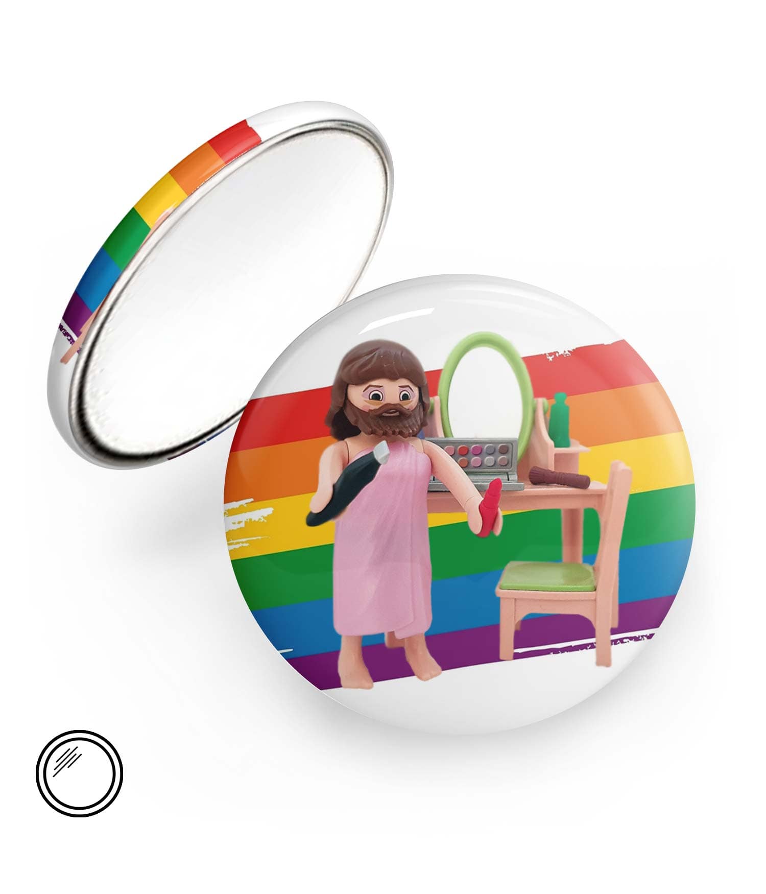 Chapa Espejo 'Que empiece el espectáculo' de Sergio Ninot. ChapartsDesigns