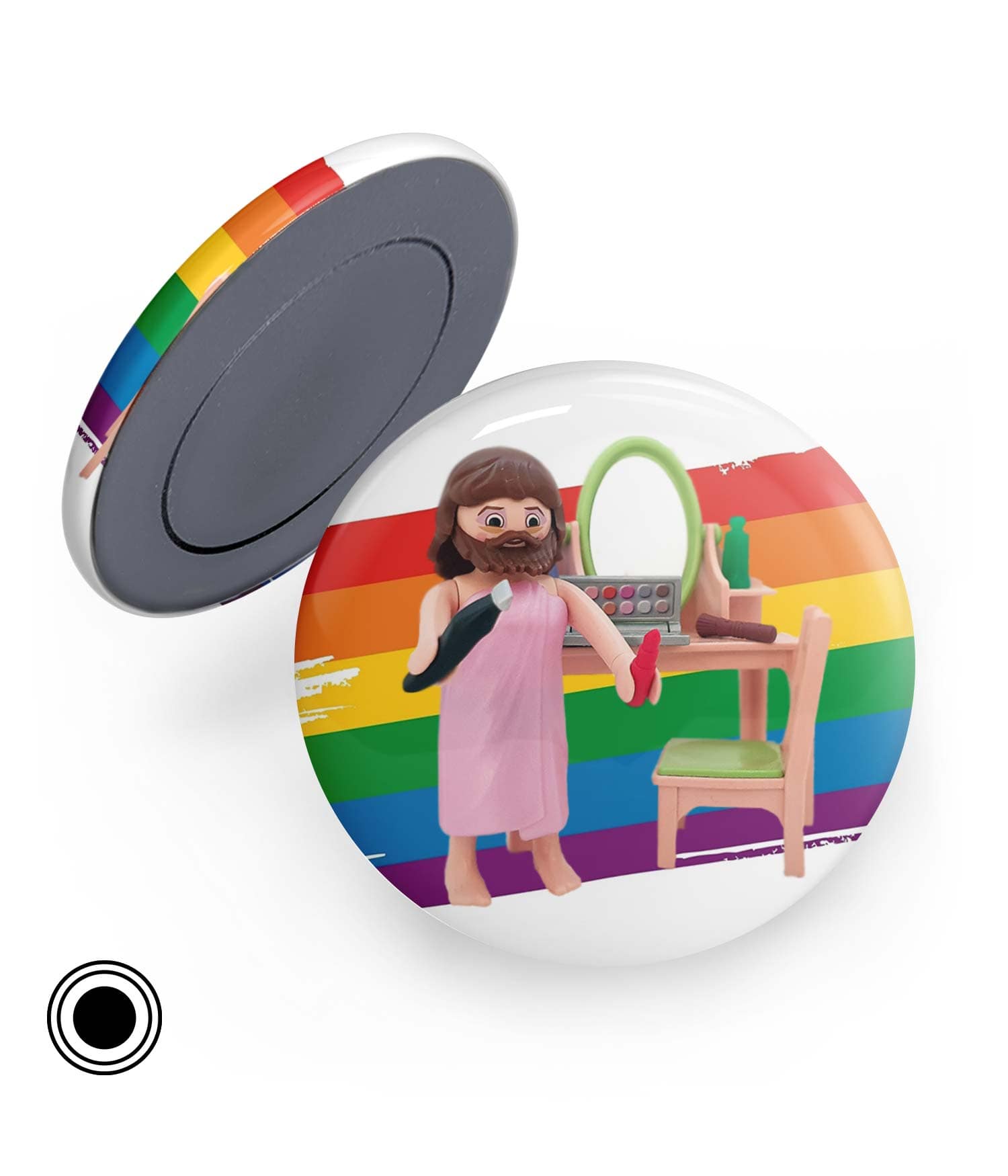 Chapa Imán 'Que empiece el espectáculo' de Sergio Ninot. ChapartsDesigns