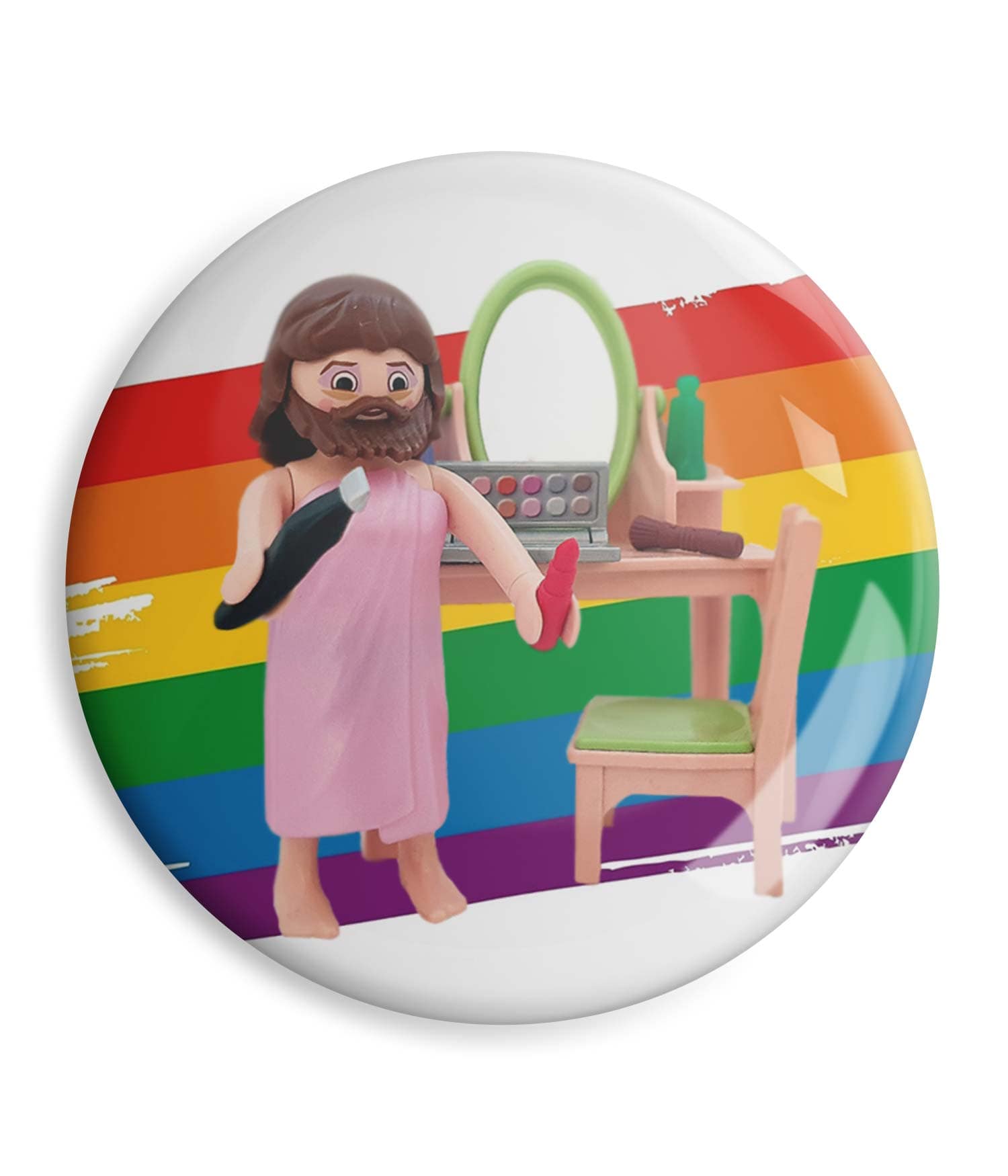 Chapa 'Que empiece el espectáculo' de Sergio Ninot. ChapartsDesigns