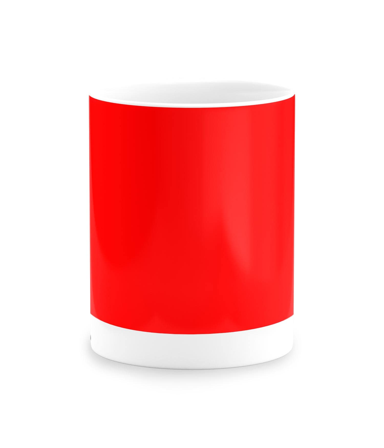 Taza Blanca 'Pantone #485'. Frontal. Diestro. ChapartsDesigns