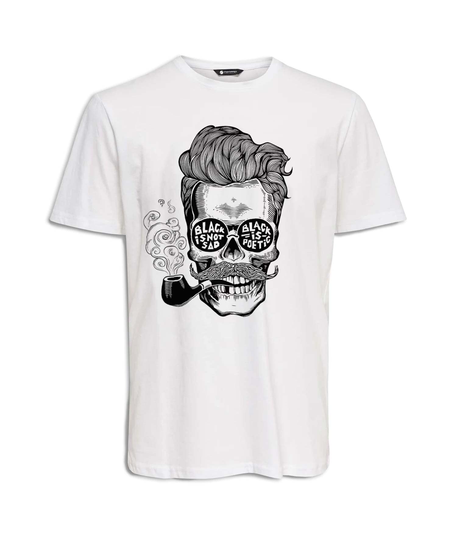 Camiseta Hombre 'Black is not Sad, Black is Poetic. Frontal. ChapartsDesigns Camiseta Hombre 'Black is not Sad, Black is Poetic'. Frontal. ChapartsDesigns