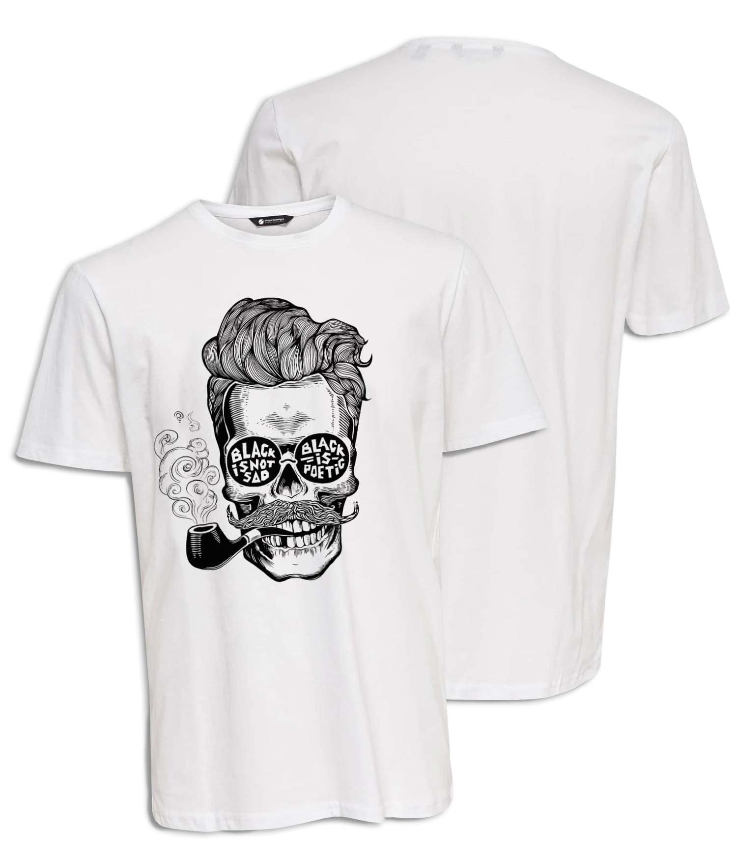 Camiseta Hombre 'Black is not Sad, Black is Poetic'. Frontal y Reverso. ChapartsDesigns Camiseta Hombre 'Black is not Sad, Black is Poetic'. Frontal y Reverso. ChapartsDesigns