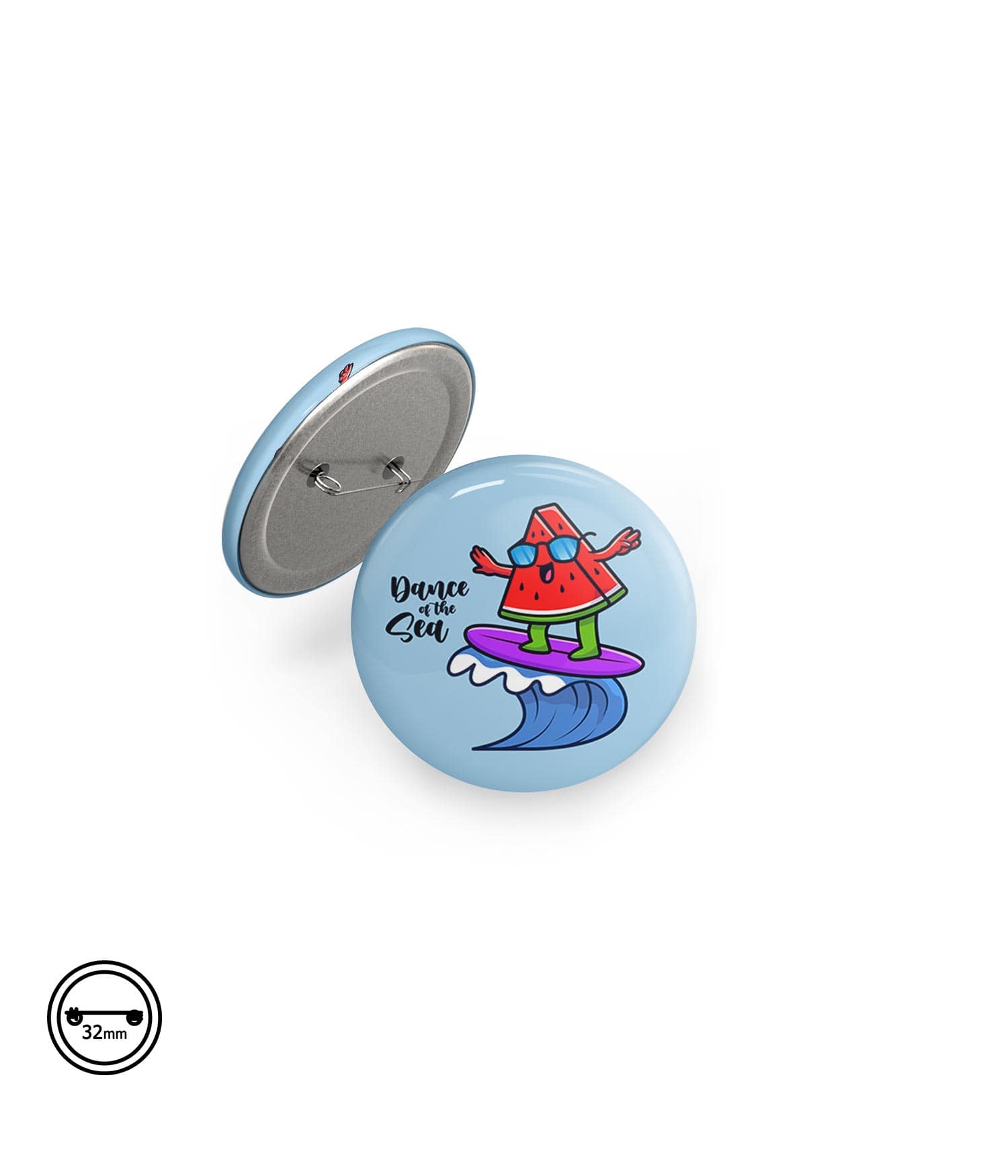Chapa Imperdible 32mm 'Dance os the Sea'. Azul. ChapartsDesigns Chapa Imperdible 32mm 'Dance os the Sea'. Azul. ChapartsDesigns