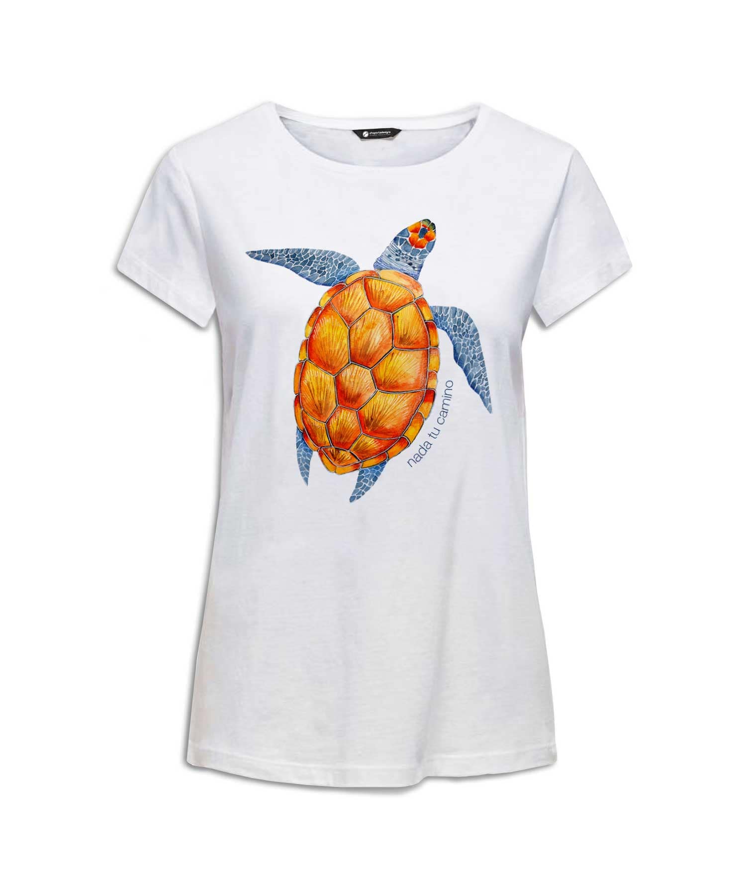 Camiseta Mujer 'nada tu camino'. Frontal. ChapartsDesigns Camiseta Mujer 'nada tu camino'. Frontal. ChapartsDesigns