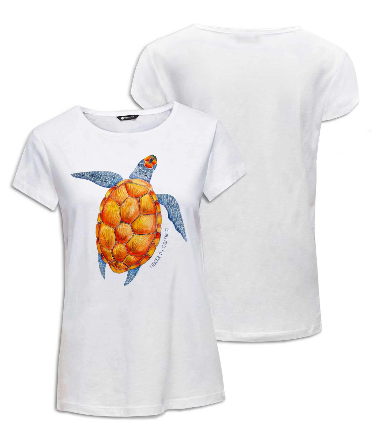 Camiseta Mujer 'nada tu camino'. Frontal y Reverso. ChapartsDesigns Camiseta Mujer 'nada tu camino'. Frontal y Reverso. ChapartsDesigns