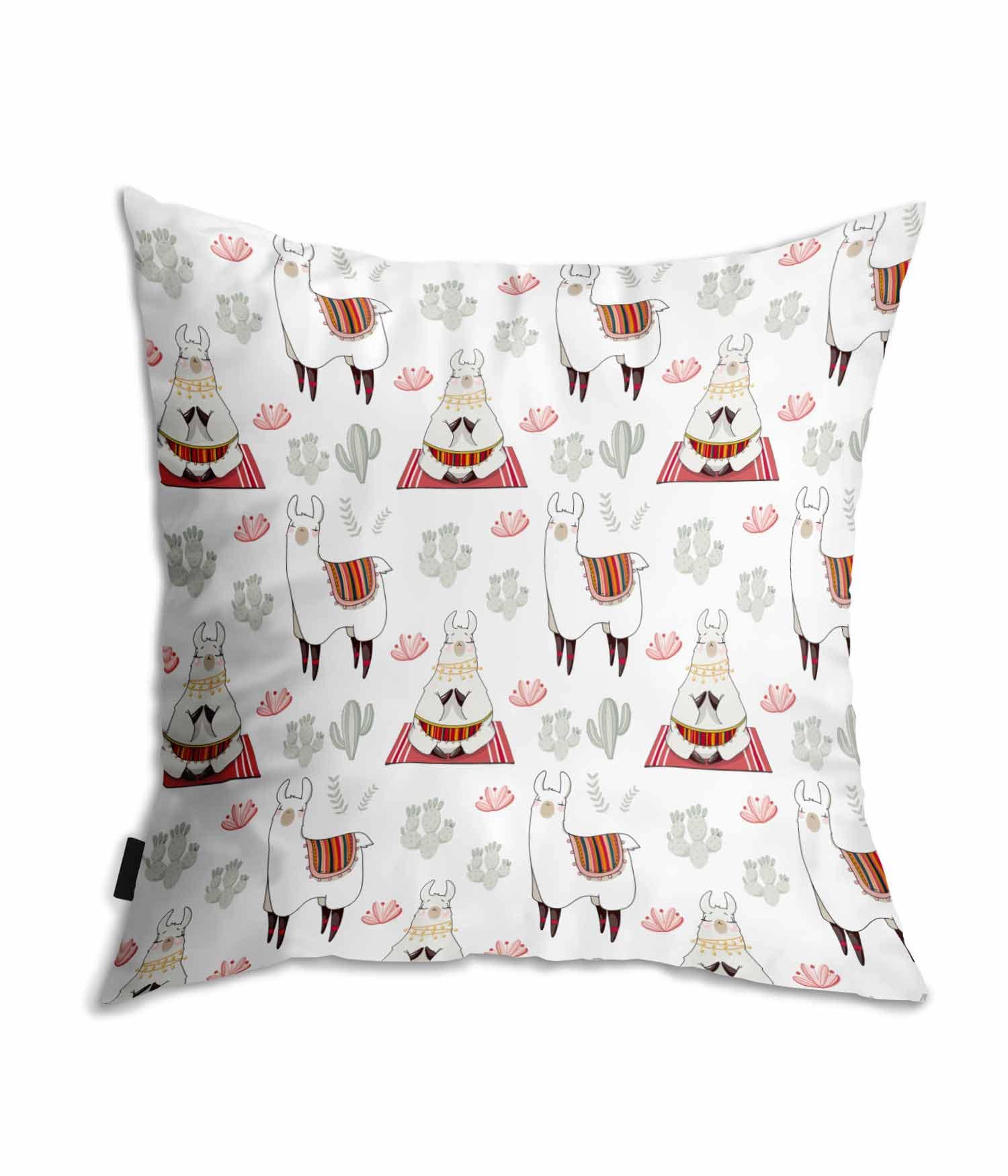 Cojín Blanco 'La llama Luzmar'. Cara 2. Chapartsdesigns Cojín Blanco 'La llama Luzmar'. Cara 2. Chapartsdesigns